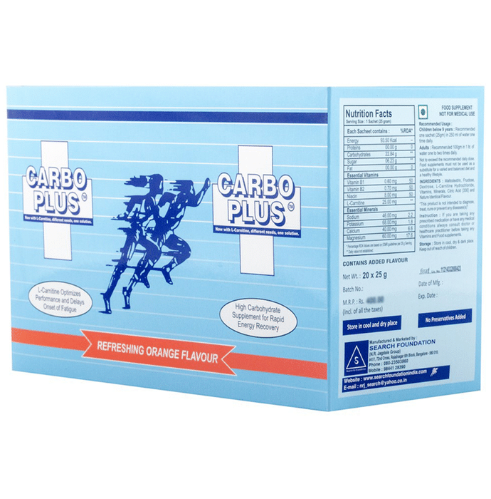 Search Foundation Carbo Plus 25gm Sachet Orange Sachet