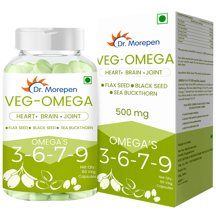Dr. Morepen Veg-Omega Omega's 3 6 7 9 Veg. Capsule