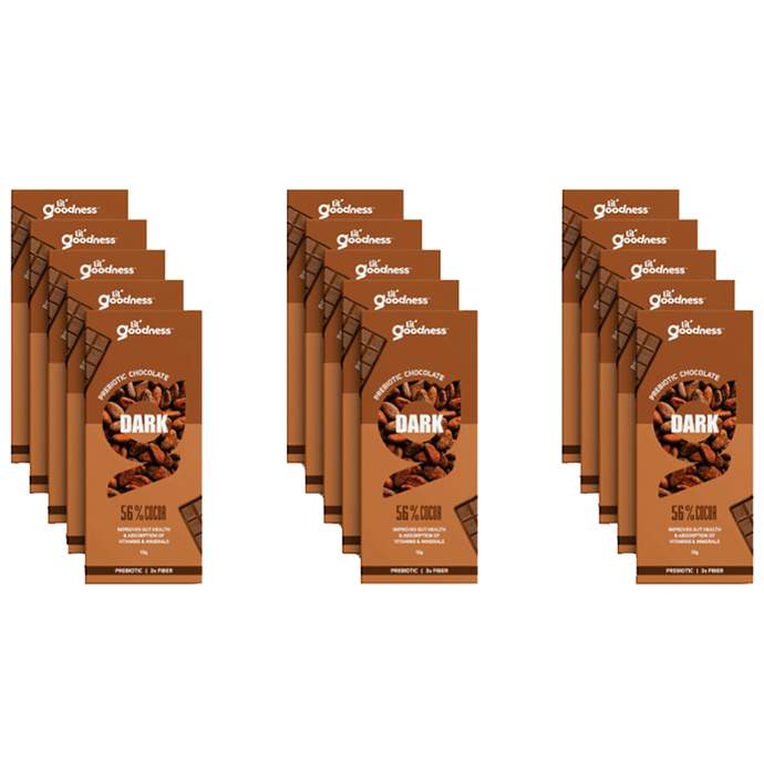 Lil Goodness Prebiotic Chocolate (13gm Each) Dark 56% Cocoa
