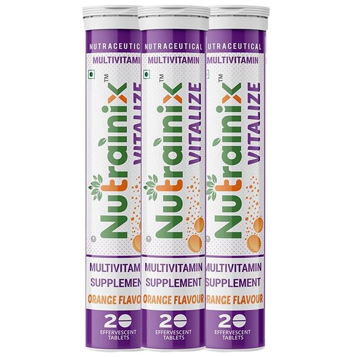Nutrainix Vitalize Multivitamin Supplement Effervescent Tablet (20 Each) Orange