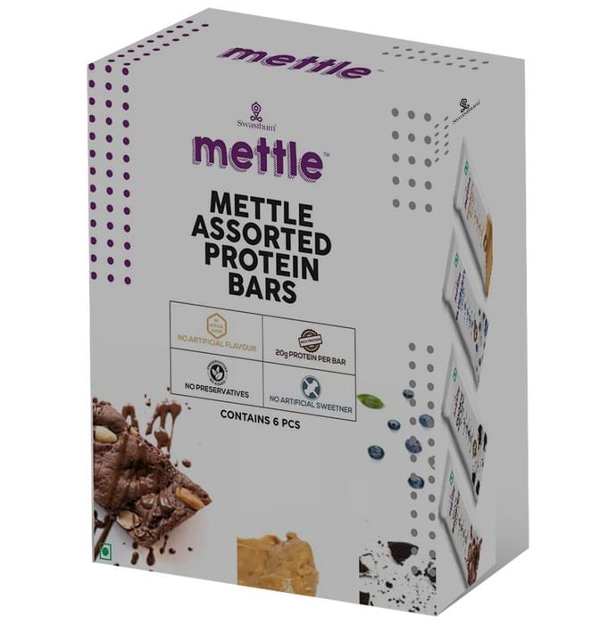 Swasthum Mettle Protein Bar (60gm Each) Assorted