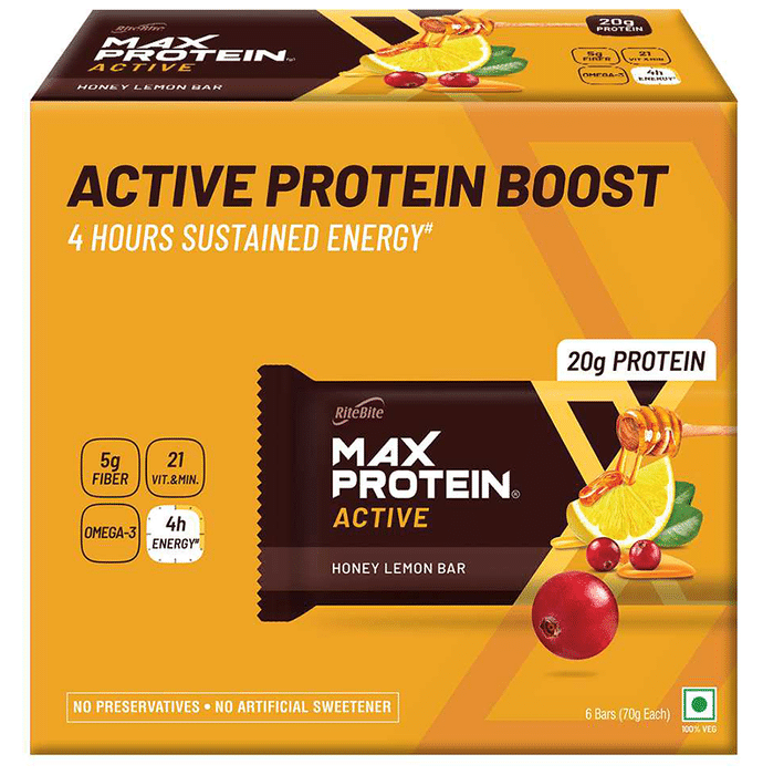 RiteBite Max Protein Active Honey Lemon Bar