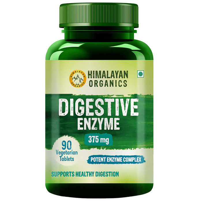 Himalayan Organics Digestive Enzyme 375mg Vegetarian Tablet