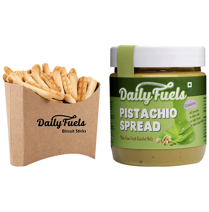 DailyFuels Pistachio Spread with DailyFuels Biscuit Sticks Creamy