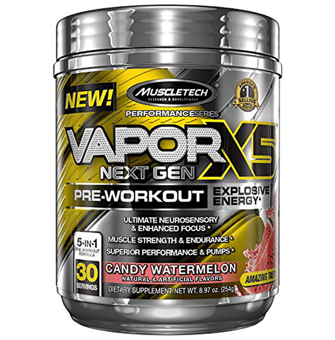 Muscletech Performance Series Vapor X5 Next Gen Pre-Workout Powder Candy Watermelon