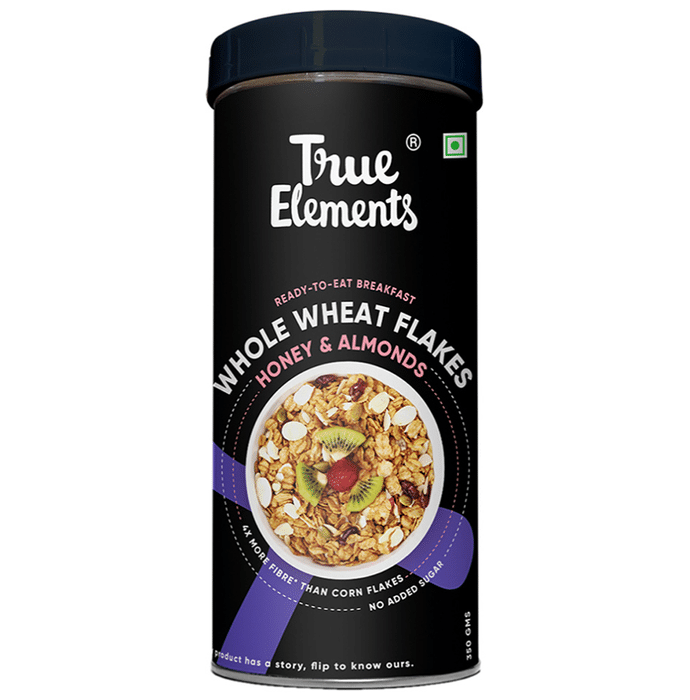 True Elements Whole Wheat Flakes with Honey & Almonds