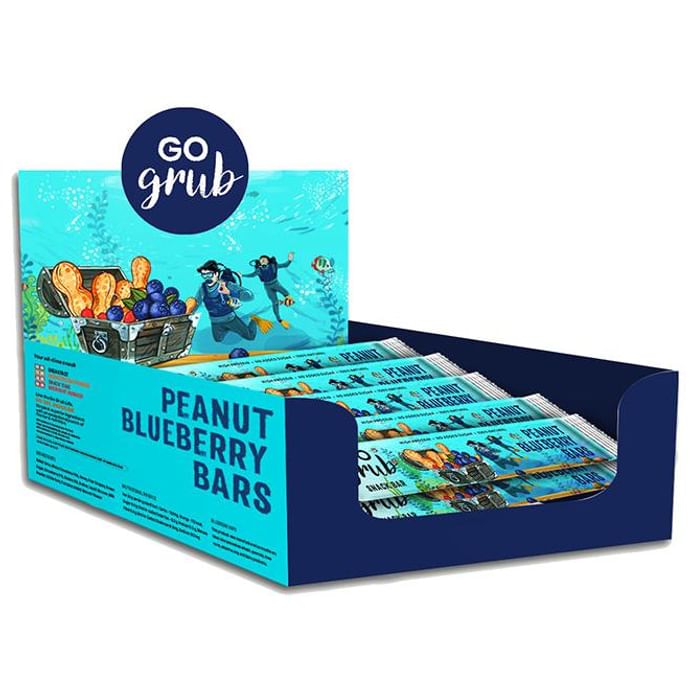 Go Grub Peanut Blueberry Snack Bar (30gm Each)