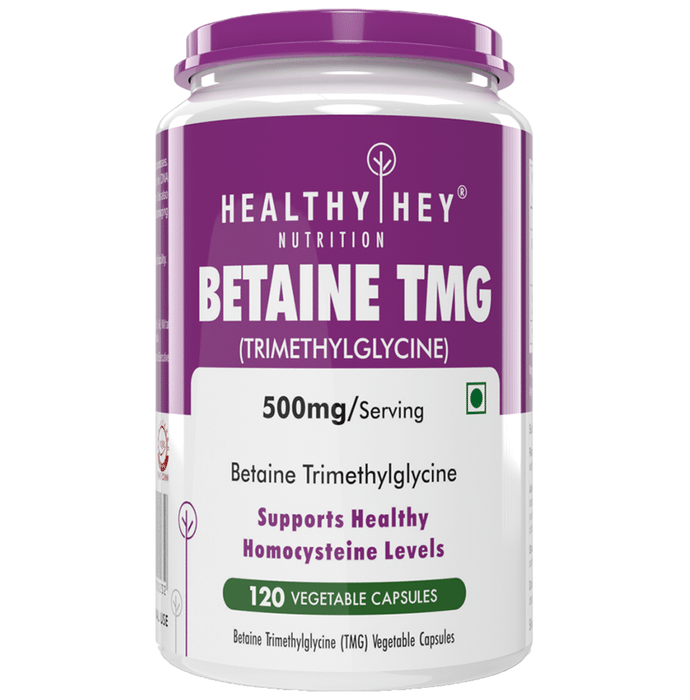 HealthyHey Betaine TMG 500mg Vegetable Capsule
