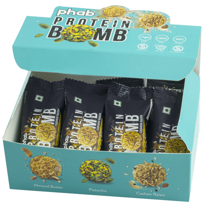 Phab Protein Bomb (15gm Each) Cashew & Raisin