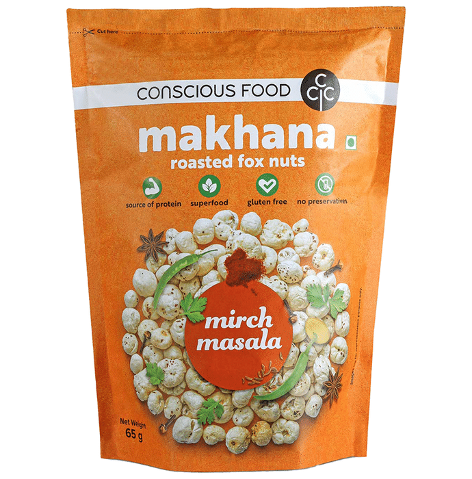 Conscious Food Makhana Roasted Fox Nuts Mirch Masala
