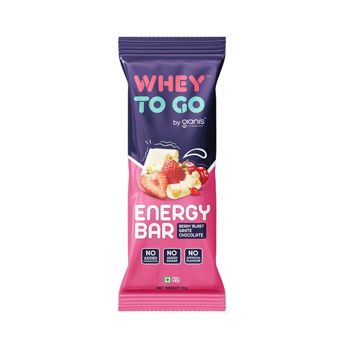 Whey To Go Energy Bar (35gm Each) Berry Blast White Chocolate