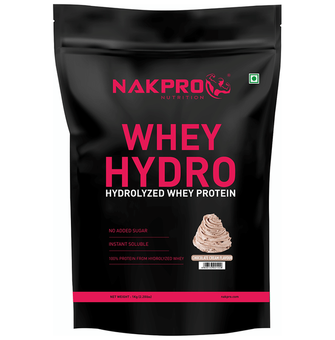 Nakpro Nutrition Whey Hydro Hydrolyzed Whey Protein Powder Chocolate Cream
