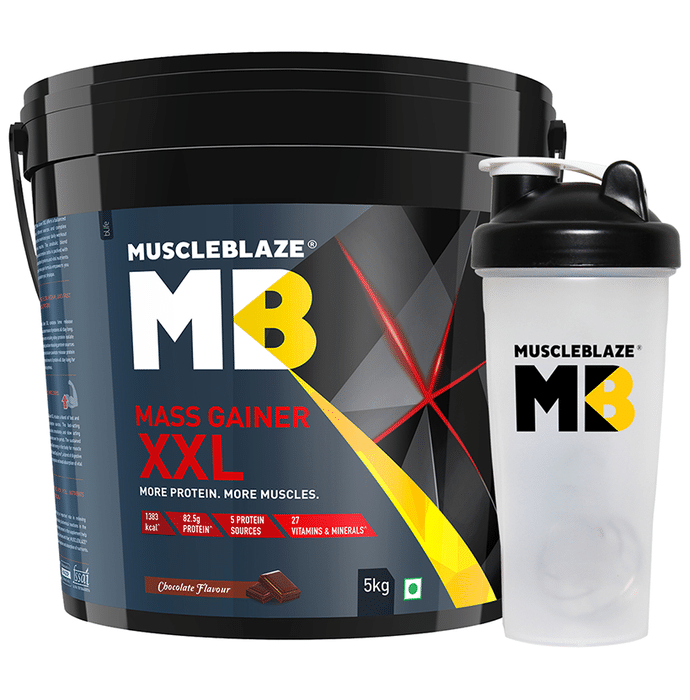 MuscleBlaze Mass Gainer XXL with Free Shaker Chocolate