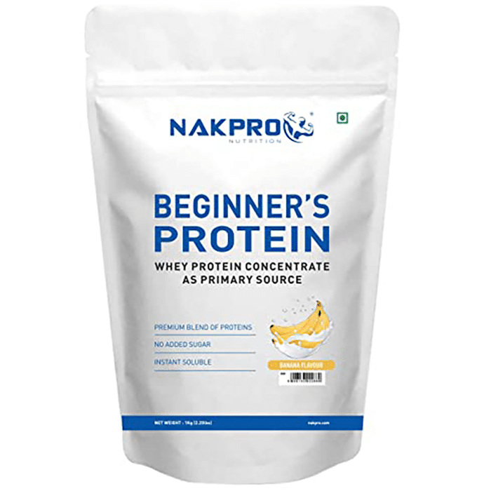 Nakpro Nutrition Beginner's Protein Whey Protein Concentrate (1kg Each) Banana