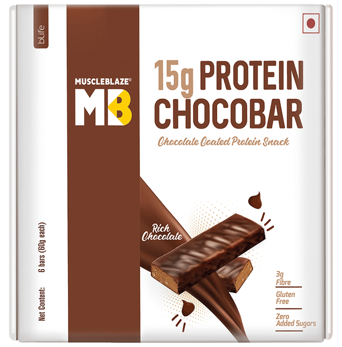 MuscleBlaze Rich Chocolate 15gm Protein Chocobar
