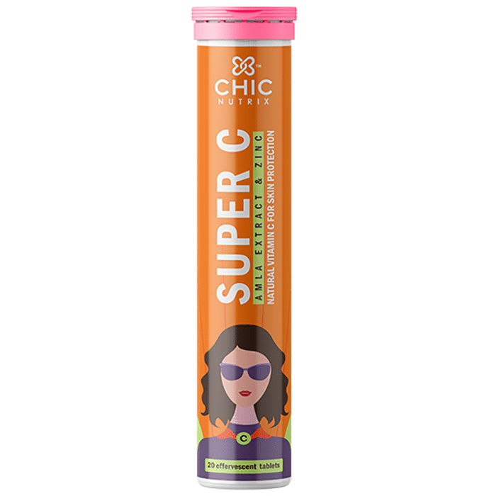 Chicnutrix Super C with Vitamin C, Amla Extract & Zinc Orange Effervescent Tablet