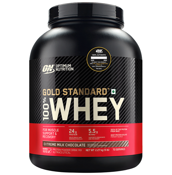 Optimum Nutrition (ON) Gold Standard 100% Whey Protein Isolate Powder Extreme Milk Chocolate