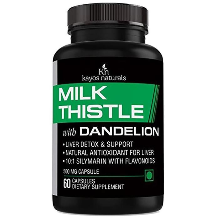 Kayos Naturals Milk Thistle with Dandelion 500mg Capsule