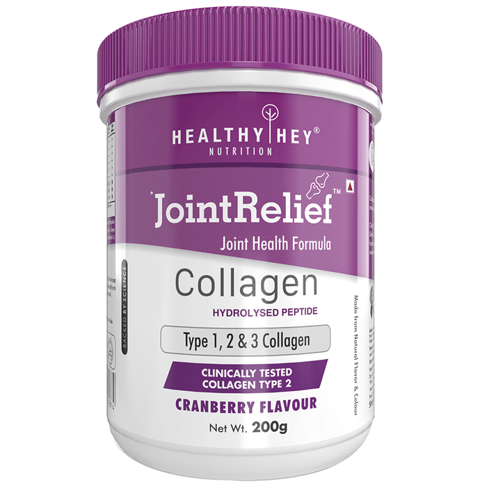 HealthyHey Nutrition Joint Relief Collagen Hydrolysed Peptide Cranberry