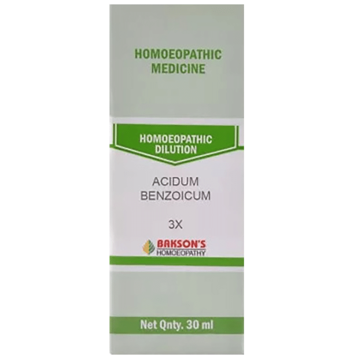 Bakson's Acidum Benzoicum Dilution 3X