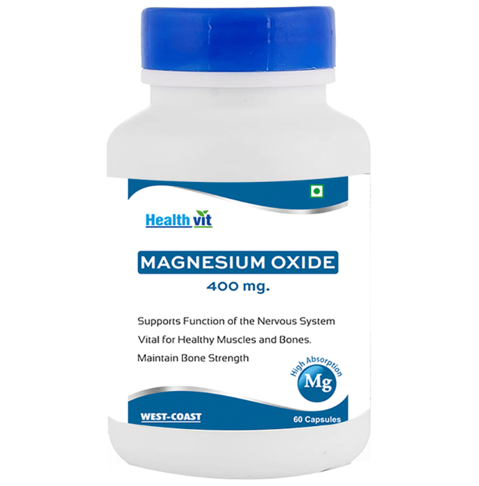 HealthVit Magnesium Oxide 400mg Capsule