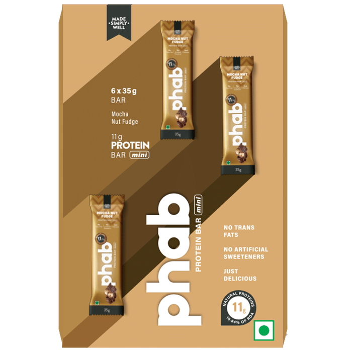 Phab Protein Bar Mini (35gm Each) Mocha Nut Fudge