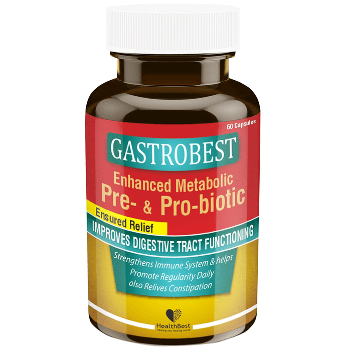 HealthBest Gastrobest Enhanced Metabolic Pre- & Pro-Biotic Capsule
