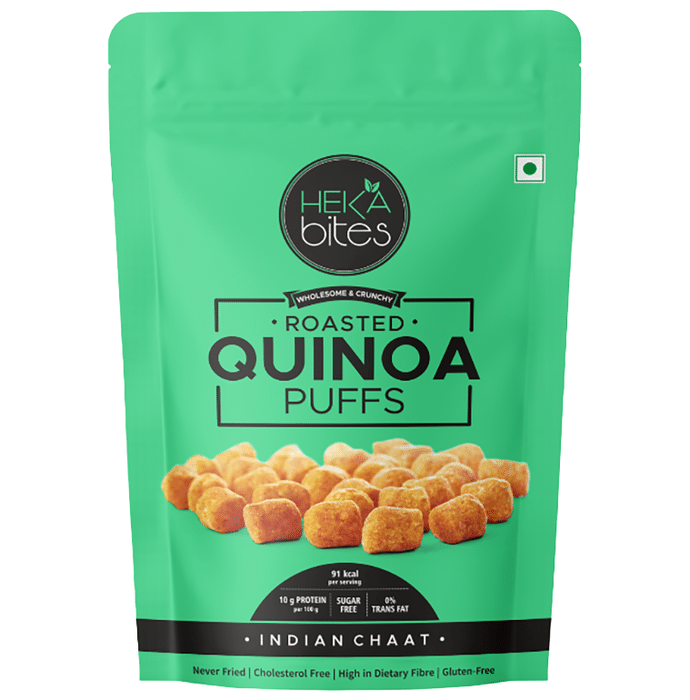 Heka Bites Roasted Quinoa Puffs (40gm Each) Indian Chaat