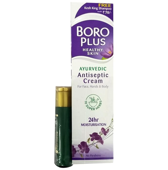 Boroplus Antiseptic Cream with Emami Kesh King Anti-Hairfall Shampoo 50ml free