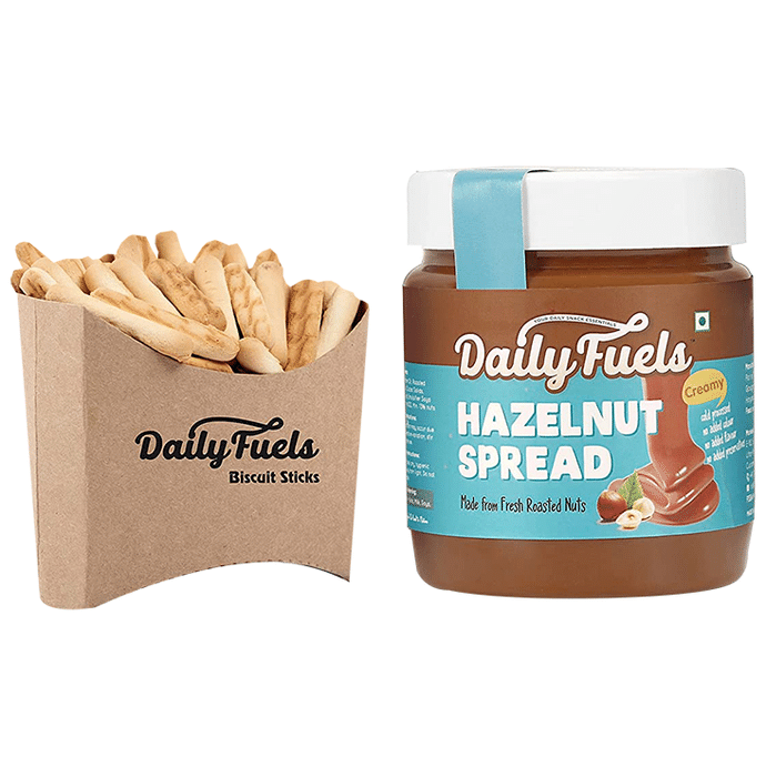 DailyFuels Hazelnut Spread with DailyFuels Biscuit Sticks Creamy