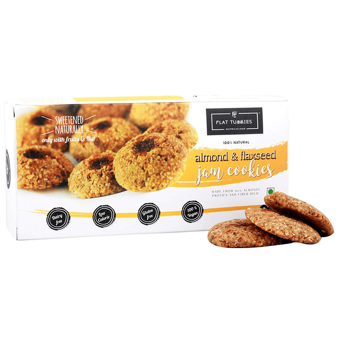 Flat Tummies Almond & Flaxseed Jam Cookies