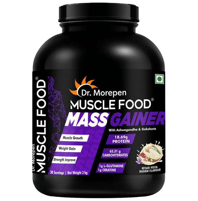 Dr. Morepen Muscle Food Mass Gainer Kesar Pista Badam