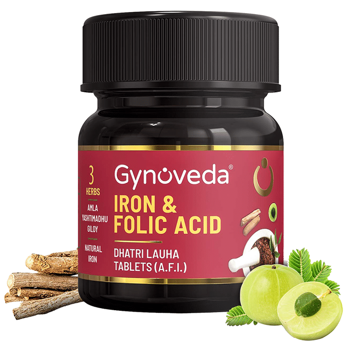Gynoveda Iron & Folic Acid Tablet (60 Each)