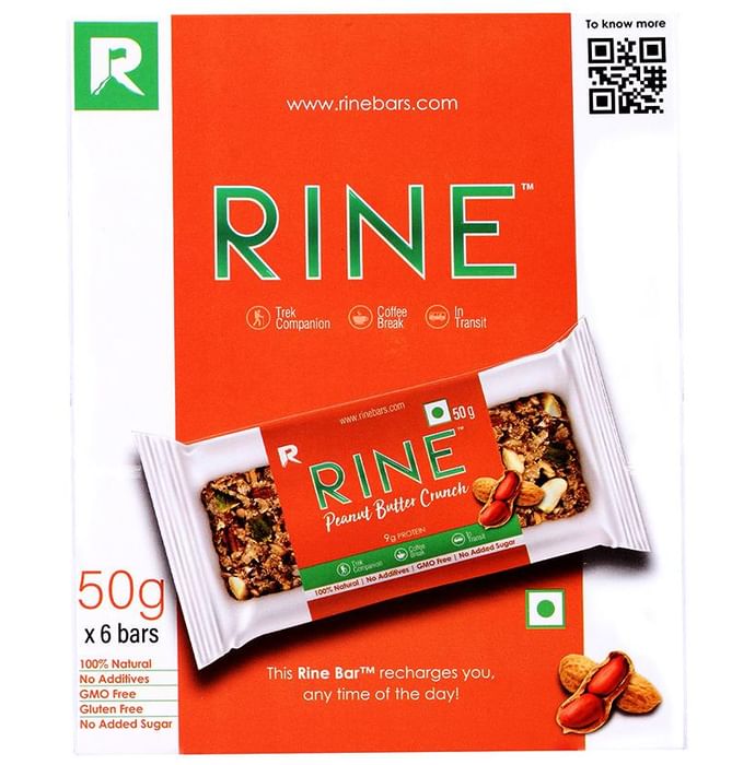 Rine On-The-Go Bar (50gm Each) Peanut Butter Crunch