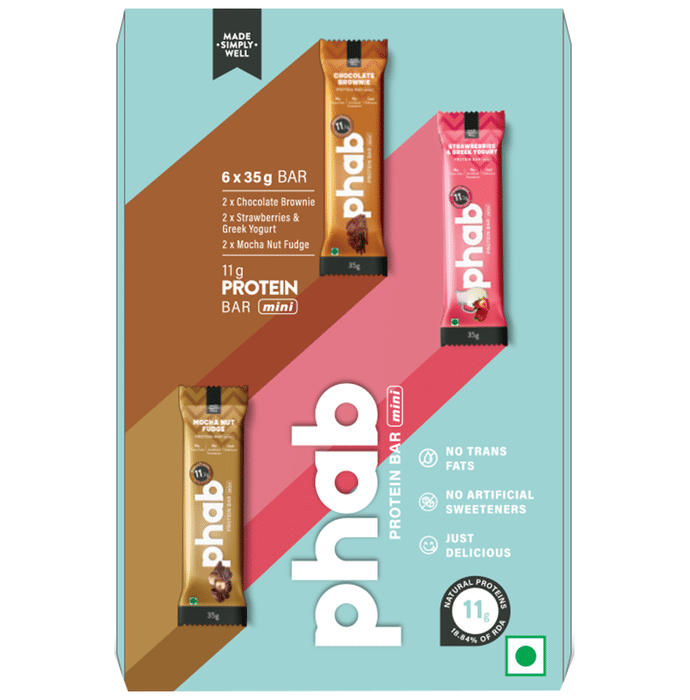 Phab Protein Bar Mini (35gm Each) Variety Pack