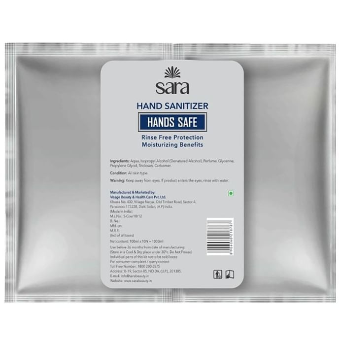 Sara Hands Safe Hand Sanitizer (100ml Each)