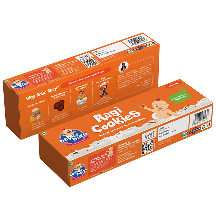 Bebe Burp 8M+ Cookie (150gm Each) Ragi