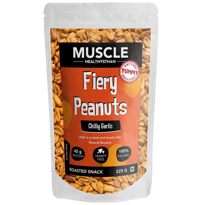 Healthysthan Fiery Peanuts Roasted Snacks Chilly Garlic
