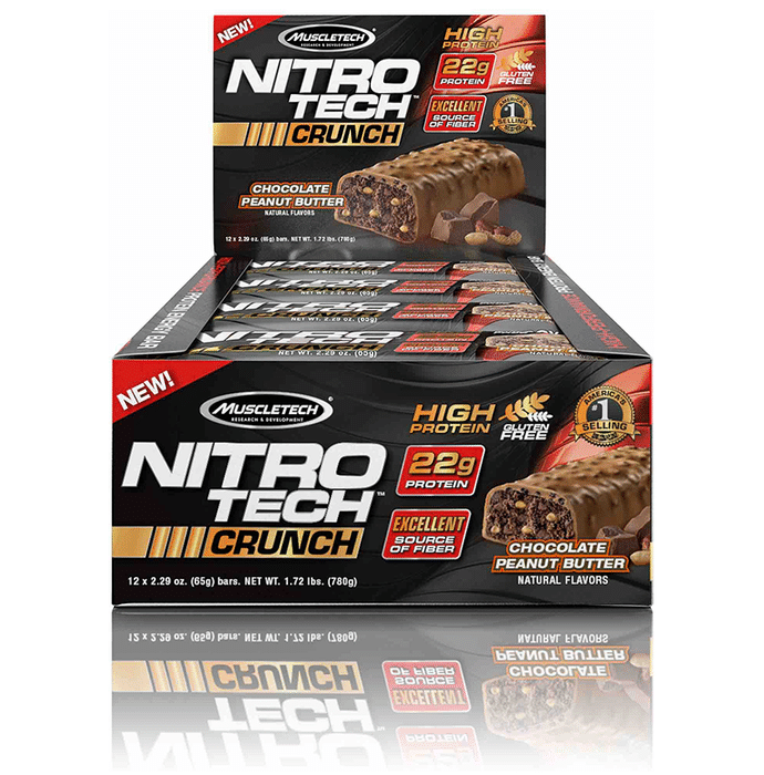 Muscletech Performance Series Nitro Tech Crunch Bar (65gm) Chocolate Peanut Butter