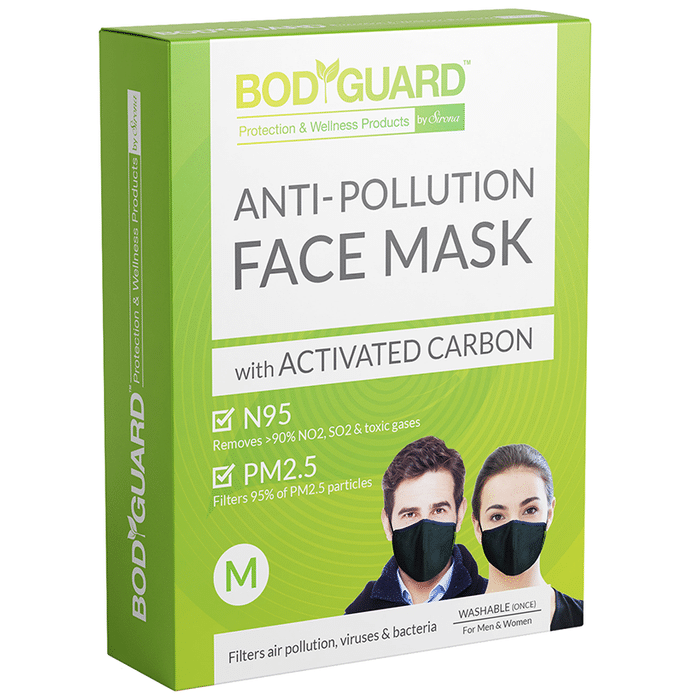 Bodyguard Anti-Pollution Mask with Activated Carbon, N95 + PM2.5 Medium