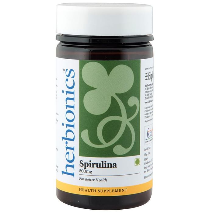 Bipha Ayurveda Herbionics Spirulina 500mg Capsule