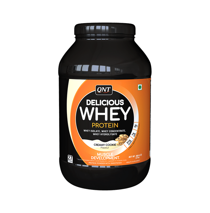 QNT Delicious Whey Protein Powder Creamy Cookie