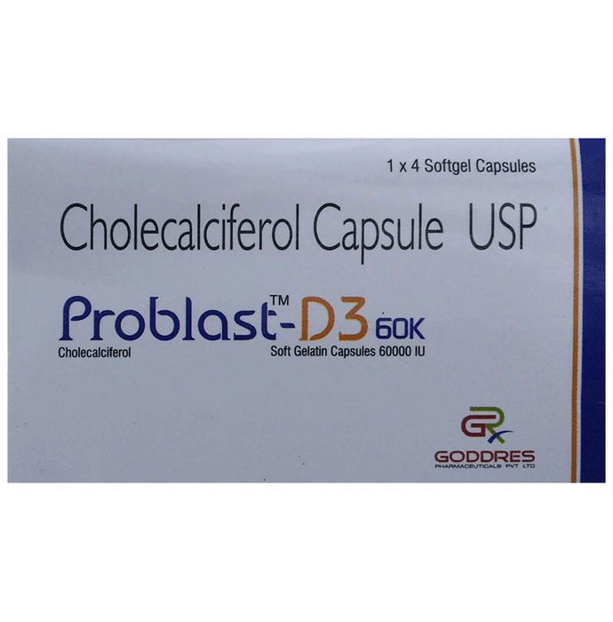 Problast-D3 60K Soft Gelatin Capsule