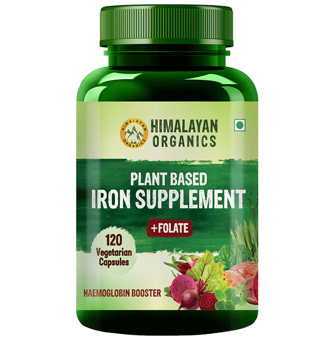 Himalayan Organics PLant Based Iron Supplement Vegetarian Capsule