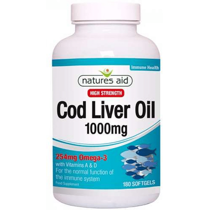 Natures Aid Cod Liver Oil 1000mg Softgels