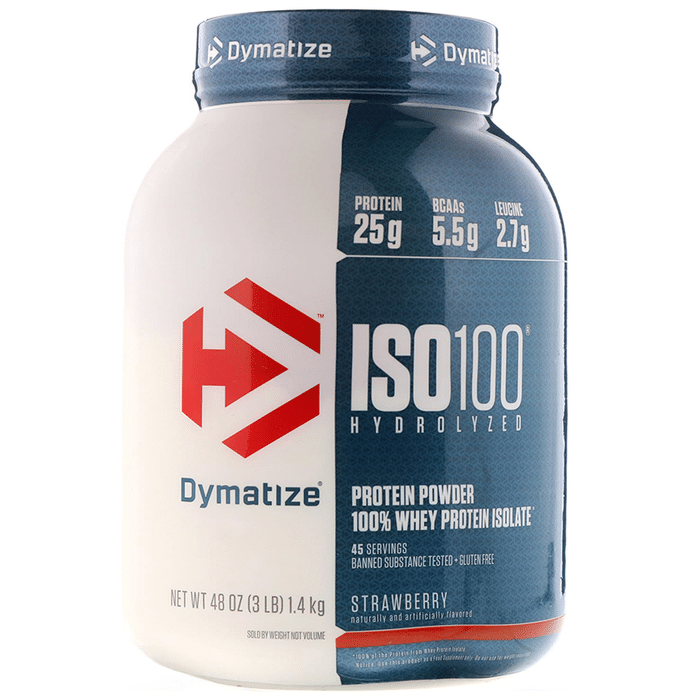 Dymatize Nutrition ISO 100 Hydrolized 100% Whey Protein Isloate Powder Strawberry