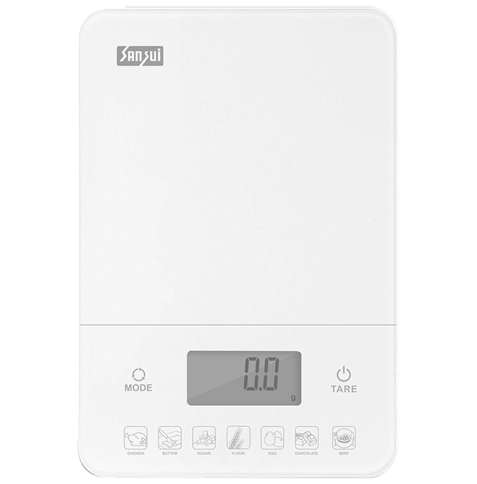 Sansui Electronics Digital Kitchen Scale Measures 7 Nutritions 10kg White