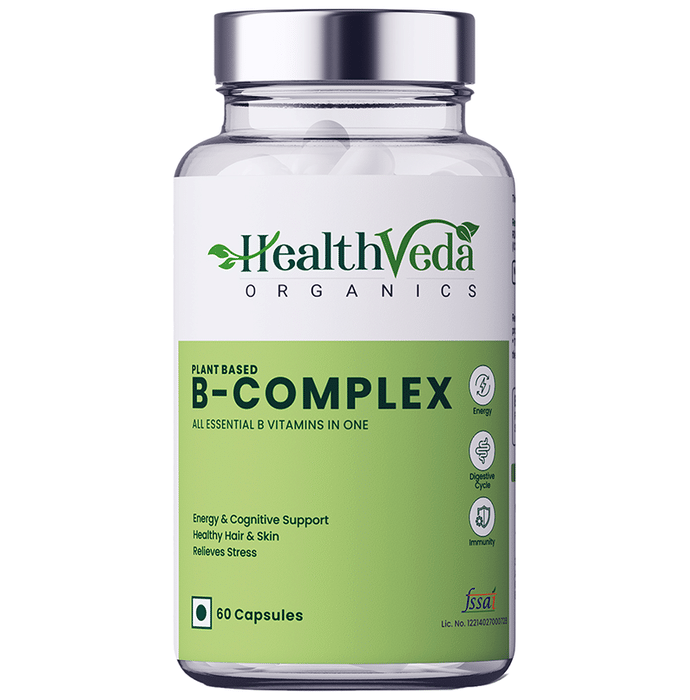 Health Veda Organics Plant Based B-Complex Veg Capsule