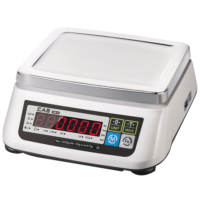 CAS SW116 Premium Digital Weighing Scale Rechargeable Battery & Adapter High Brightness Dual LED Display (6kg x 200mg)