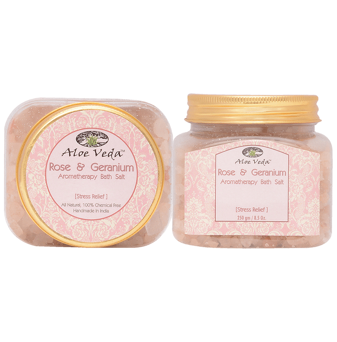 Aloe Veda Rose and Geranium Aromatherapy Bath Salt